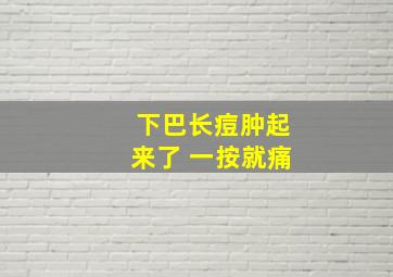 下巴长痘肿起来了 一按就痛